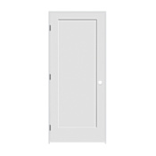 Trimlite 30" by 80" 1-Panel Shaker Right Handed Interior Prehung Fire Rated Passage Door with Black Hinges and 4 9/16" Door Jamb - Mill Sill Primed
