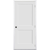 Trimlite 30" by 80" 2-Panel Shaker Left Handed Interior Prehung Fire Rated Passage Door with Satin Nickel Hinges and 4 9/16" Door Jamb - Mill Sill Primed