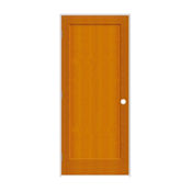 Trimlite 30" by 80" 1-Panel Shaker Right Handed Interior Prehung Passage Door with Brushed Chrome Hinges and 7-1/4" Door Jamb Douglas Fir