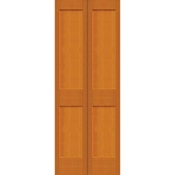 Trimlite 30 Inch by 79 Inch Flat 2-Panel Shaker Interior Bifold Door with Installation Hardware Douglas Fir