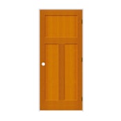 Trimlite 30" by 80" 1+2-Panel Shaker Left Handed Interior Prehung Passage Door with Black Hinges and 7-1/4" Door Jamb Douglas Fir