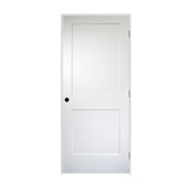 Trimlite 30" by 80" 2 Panel Bevel Shaker Left Handed Interior Prehung Passage Door with Oil Rubbed Bronze Hinges and 4-9/16" Door Jamb Unfinished