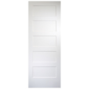 Trimlite 30" by 80" 5 Panel Bevel Shaker Interior Slab Passage Door Unfinished