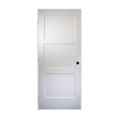 Trimlite 30" by 80" 3 Panel Bevel Shaker Right Handed Interior Prehung Passage Door with Oil Rubbed Bronze Hinges and 6-9/16" Door Jamb Unfinished