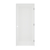Trimlite 30" by 80" 1-Panel Colonial Left Handed Ovolo Edge Interior Prehung Passage Door with Black Hinges and 6 9/16" Door Jamb Primed