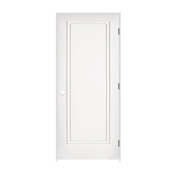 Trimlite 30" by 80" 2-Step Shaker 1-Panel Left Handed Interior Pre-Hung Passage Door with Black Hinges and 4-9/16" Door Jamb Primed