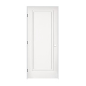 Trimlite 30" by 80" 2-Step Shaker 1-Panel Right Handed Interior Pre-Hung Passage Door with Oil Rubbed Bronze Hinges and 4-9/16" Door Jamb Primed