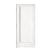 Trimlite 30" by 80" 2-Step Shaker 1-Panel Right Handed Interior Pre-Hung Passage Door with Brushed Chrome Hinges and 4-9/16" Door Jamb Primed