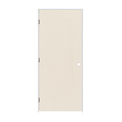Trimlite 30" x 80" Primed Hardboard Solid Core Flush 4-9/16" Jamb Right Hand Prehung Door with Oil Rubbed Bronze Hinges Primed