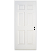 Trimlite Traditional 6 Panel 30" by 80" Left Handed Pre-Hung Exterior Entry Door with 4-9/16" Door Jamb Primed