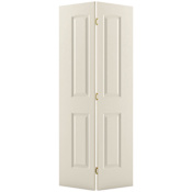 Trimlite 30" x 80" Primed 2-Panel Arch Top Caiman Molded Hollow Core Bifold Door and Hardware Primed