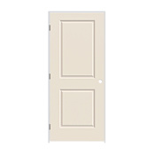 Trimlite 30" x 80" Primed 2-Panel Carrera Molded Solid Core 4-9/16" Jamb Right Hand Prehung Door with Oil Rubbed Bronze Hinges Primed