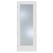 Trimlite 30" by 96" 1 Clear Glass Lite Right Handed Ovolo Edge Interior French Door with Satin Nickel Hinges and 6-9/16" Door Jamb Primed
