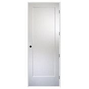 Trimlite 30" by 96" 1 Panel Bevel Shaker Left Handed Interior Prehung Passage Door with Oil Rubbed Bronze Hinges and 4-9/16" Door Jamb Unfinished