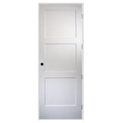 Trimlite 30" by 96" 3 Panel Bevel Shaker Left Handed Interior Prehung Passage Door with Oil Rubbed Bronze Hinges and 4-9/16" Door Jamb Unfinished