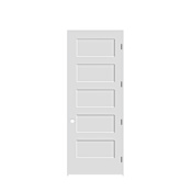 Trimlite 30" by 96" Shaker 5-Panel Equal Left Hand Handed Interior Pre-Hung Passage Door with Black Hinges and 4-9/16" Door Jamb Primed