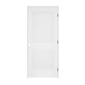 Trimlite 32" by 80" 2-Panel Colonial Left Handed Ovolo Edge Prehung Fire Rated Passage Door with Black Hinges and 6 9/16" Door Jamb - Bronze Sill Primed