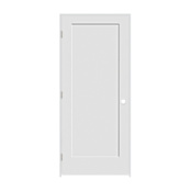 Trimlite 32" by 80" 1-Panel Shaker Right Handed Interior Prehung Fire Rated Passage Door with Satin Nickel Hinges and 6 9/16" Door Jamb - Mill Sill Primed