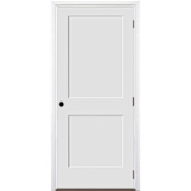 Trimlite 32" by 80" 2-Panel Shaker Left Handed Interior Prehung Fire Rated Passage Door with Black Hinges and 6 9/16" Door Jamb - Bronze Sill Primed