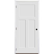 Trimlite 32" by 80" 1+2-Panel Shaker Right Handed Interior Prehung Fire Rated Passage Door with Black Hinges and 7 1/4" Door Jamb - Bronze Sill Primed