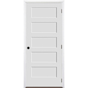 Trimlite 32" by 80" 5-Panel Shaker Left Handed Interior Prehung Fire Rated Passage Door with Oil Rubbed Bronze Hinges and 4 9/16" Door Jamb - Bronze Sill Primed