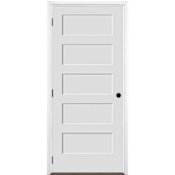 Trimlite 32" by 80" 5-Panel Shaker Right Handed Interior Prehung Fire Rated Passage Door with Oil Rubbed Bronze Hinges and 7 1/4" Door Jamb - Mill Sill Primed