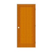 Trimlite 32" by 80" 1-Panel Shaker Left Handed Interior Prehung Passage Door with Oil Rubbed Bronze Hinges and 4-9/16" Door Jamb Douglas Fir