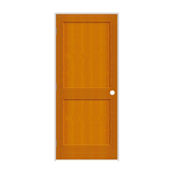 Trimlite 32" by 80" 2-Panel Shaker Right Handed Interior Prehung Passage Door with Brushed Chrome Hinges and 4-9/16" Door Jamb Douglas Fir