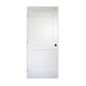Trimlite 32" by 80" 2 Panel Bevel Shaker Right Handed Interior Prehung Passage Door with Oil Rubbed Bronze Hinges and 6-9/16" Door Jamb Unfinished