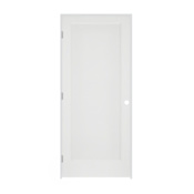 Trimlite 32" by 80" 1-Panel Colonial Right Handed Ovolo Edge Interior Prehung Passage Door with Brushed Chrome Hinges and 4 9/16" Door Jamb Primed