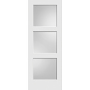 Trimlite 32" by 80" 3-Lite Shaker Interior Slab Passage Door Primed