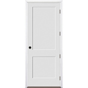 Trimlite 32" by 96" 2-Panel Shaker Left Handed Interior Prehung Fire Rated Passage Door with Black Hinges and 6 9/16" Door Jamb - Mill Sill Primed