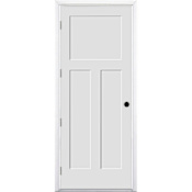 Trimlite 32" by 96" 1+2-Panel Shaker Right Handed Interior Prehung Fire Rated Passage Door with Brushed Chrome Hinges and 7 1/4" Door Jamb - Bronze Sill Primed