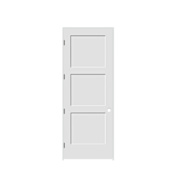 Trimlite 32" by 96" 3-Panel Shaker Right Handed Interior Prehung Fire Rated Passage Door with Oil Rubbed Bronze Hinges and 7 1/4" Door Jamb - Mill Sill Primed