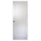 Trimlite 32" by 96" 1 Panel Bevel Shaker Left Handed Interior Prehung Passage Door with Brushed Chrome Hinges and 4-9/16" Door Jamb Unfinished