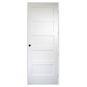 Trimlite 32" by 96" 5 Panel Bevel Shaker Left Handed Interior Prehung Passage Door with Satin Nickel Hinges and 6-9/16" Door Jamb Unfinished