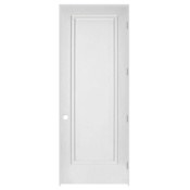 Trimlite 32" by 96" 1-Panel Colonial Left Handed Interior Prehung Passage Door with Satin Nickel Hinges and 7-1/4" Door Jamb Primed
