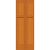 Trimlite 36 Inch by 79 Inch Flat 3-Panel Mission Shaker Interior Bifold Door with Installation Hardware Douglas Fir