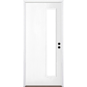 Trimlite 36" by 80" Left Handed Exterior Pre-Hung Entry Door with Satin Nickel Hinges and Bronze Sill Primed