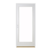 Trimlite 36" x 80" 1-Lite French Left-Hand Inswing Exterior Prehung Entry Door with Oil Rubbed Bronze Hinges, 4-9/16" Door Jamb, and Bronze Sill Primed