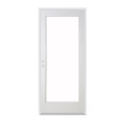 Trimlite 36" x 80" 1-Lite French Left-Hand Inswing Exterior Prehung Entry Door with Brushed Chrome Hinges, 6-9/16" Door Jamb, and Mill Sill Primed