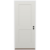 Trimlite 36" W x 80" H 2-Panel Contemporary Left-Hand Inswing Exterior Prehung Entry Door with Bright Chrome Hinges, 6-9/16" Door Jamb, and Bronze Sill Primed
