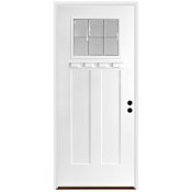 Trimlite 36" W x 80" H Patina 6-Lite 2-Panel Contemporary Left-Hand Inswing Exterior Prehung Entry Door with Oil Rubbed Bronze Hinges, 4-9/16" Door Jamb, and Bronze Sill Primed