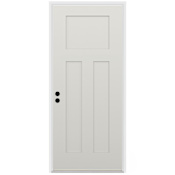 Trimlite 36" W x 80" H 3-Panel Contemporary Right-Hand Inswing Exterior Prehung Entry Door with Oil Rubbed Bronze Hinges, 6-9/16" Door Jamb, and Mill Sill Primed