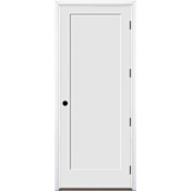 Trimlite 36" by 96" 1-Panel Shaker Left Handed Interior Prehung Fire Rated Passage Door with Black Hinges and 4 9/16" Door Jamb - Mill Sill Primed