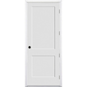 Trimlite 36" by 96" 2-Panel Shaker Left Handed Interior Prehung Fire Rated Passage Door with Satin Nickel Hinges and 4 9/16" Door Jamb - Mill Sill Primed