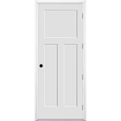 Trimlite 36" by 96" 1+2-Panel Shaker Left Handed Interior Prehung Fire Rated Passage Door with Satin Nickel Hinges and 4 9/16" Door Jamb - Bronze Sill Primed