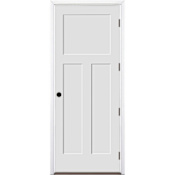 Trimlite 36" by 96" 1+2-Panel Shaker Left Handed Interior Prehung Fire Rated Passage Door with Black Hinges and 6 9/16" Door Jamb - Bronze Sill Primed