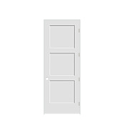 Trimlite 36" by 96" 3-Panel Shaker Left Handed Interior Prehung Fire Rated Passage Door with Oil Rubbed Bronze Hinges and 4 9/16" Door Jamb - Mill Sill Primed