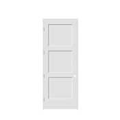 Trimlite 36" by 96" 3-Panel Shaker Right Handed Interior Prehung Fire Rated Passage Door with Satin Nickel Hinges and 4 9/16" Door Jamb - Mill Sill Primed